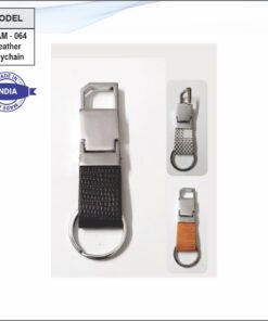 Leatherette Combined Metal Keychain