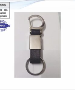 Leatherette Combined Metal Keychain