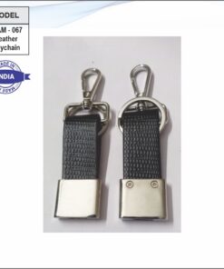 Leatherette Combined Metal Keychain