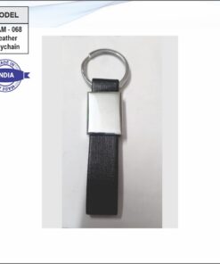 Leatherette Combined Metal Keychain