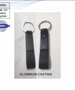 Leatherette Combined Metal Keychain