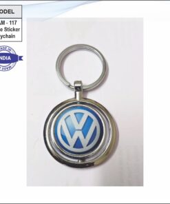 Spinning Dome Sticker Metal Keychain