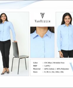 Van Huesen Women Shirt - CVC Blue