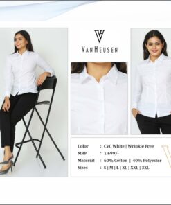 Van Huesen Women Shirt - CVC White