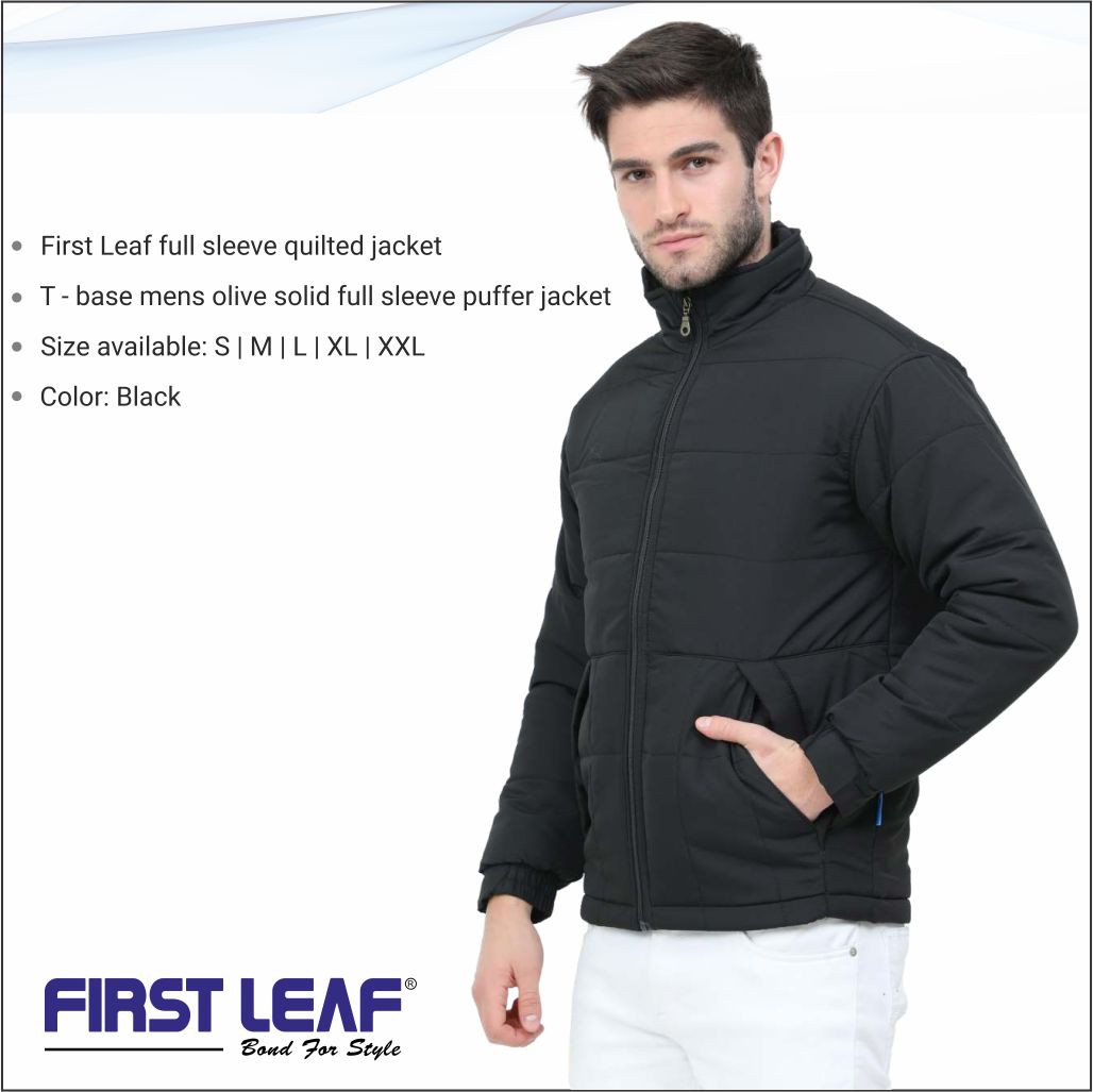 Full Sleeve Quilted Jacket Men Black – Newgenn India