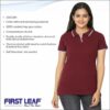 Maroon Tshirt With White Tipping Ladies
