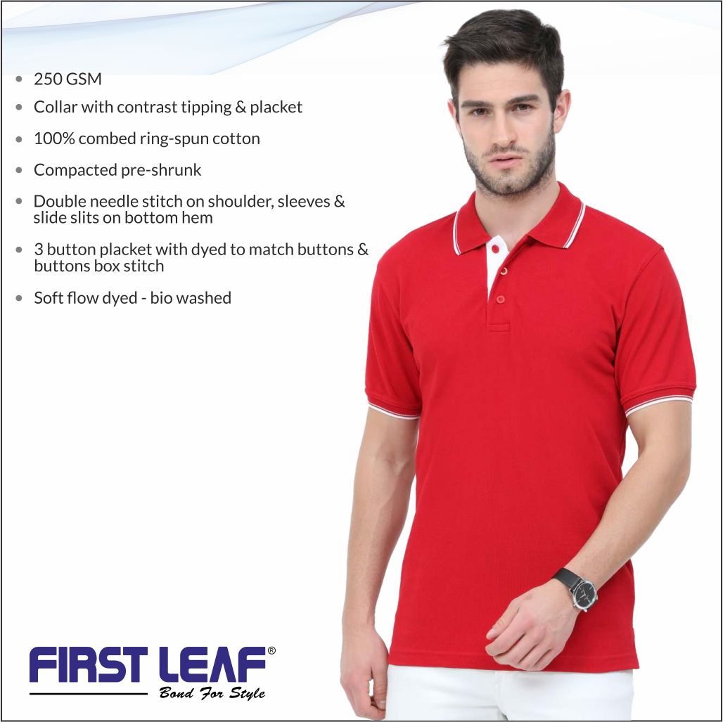 Red Tshirt With White Tipping Men – Newgenn India