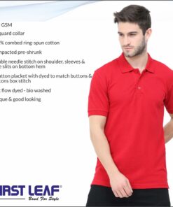 First Leaf Collar Tshirt - For Men