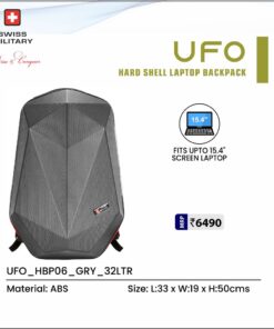 Swiss Military UFO Hard Shell Laptop Backpack - Grey