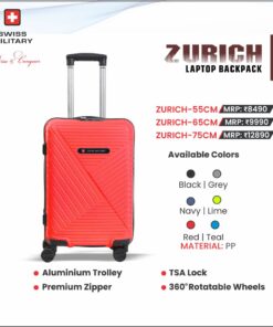 Swiss Military Zurich - 55 cms - 20 inches appx - Hard Top Trolley Bag