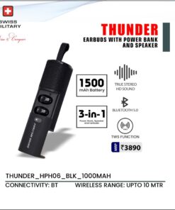 Swiss Military Thunder Earbuds With Power Bank And Speaker