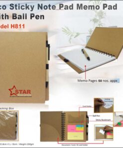 Eco Sticky Pad-Memo Pad With Pen