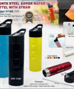 Sports Steel Sipper Water Bottle With Straw