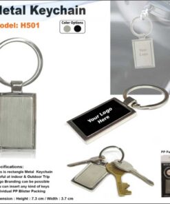 Metal Keychain Square Shape