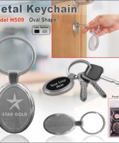 Metal Ovel Keychain