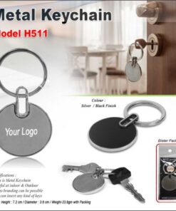 Round Metal Keychain