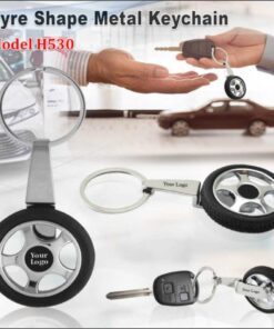 Tyre Shapre Metal Keychain