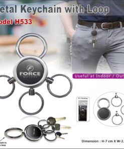 Metal Keychain With Loop
