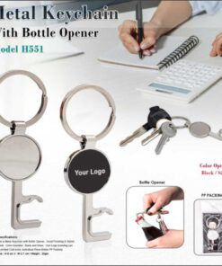 Metal Keychain with Opener