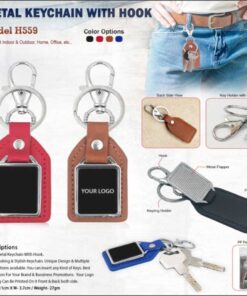 Metal Keychain with Hook