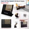 Steel Life Time Calender With Month Display