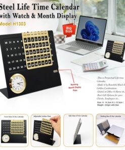 Steel Life  Time Calendar With Month Display