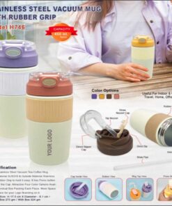 Stainless Steel Vacuum Mug With Rubber Grip