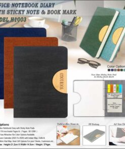 Office Notebook Diary With Sticky Note & Book Mark