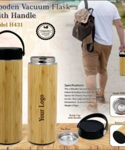 Wooden Vacuum Flask With Handle