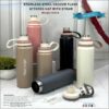 Stainless Steel Vacuum Flask Attched Cap With Straw