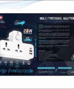 Swiss Military Powertron Multi Functional Adapter USB Port & Touch Night Lamp