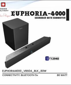 Swiss Military Euphoria-4000 Soundbar With Subwoffer