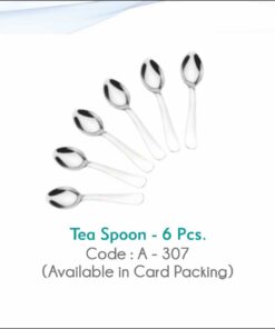 Tea Spoon- 6 pcs card pack 1.5 mm thickness mirror polish