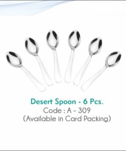Desert Spoon - 6 pcs card pack 1.5 mm thickness mirror polish