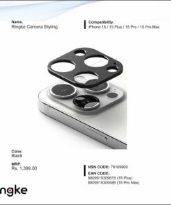 Ringke Camera Styling Black For Iphone 15