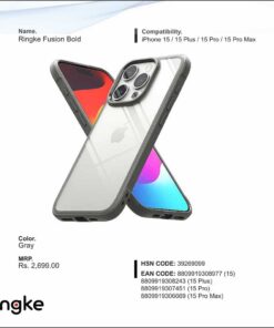 Ringke Fusion Bold Gray For Iphone 15