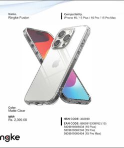 Ringke Fusion Matte Clear For Iphone 15