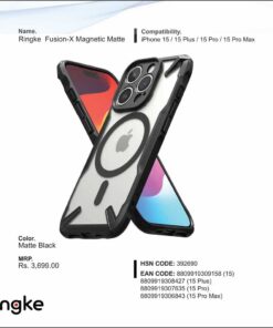 Ringke Fusion-X Magnetic Matte Black For Iphone 15
