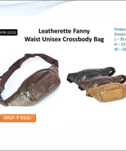 Pack1 Leatherette Fanny Waist Unisex Crossbody Bag
