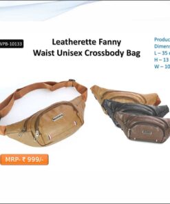 Pack1 Leatherette Fanny Waist Unisex Crossbody Bag