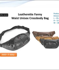 Pack1 Leatherette Fanny Waist Unisex Crossbody Bag