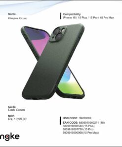 Ringke Onyx Dark Green For Iphone 15