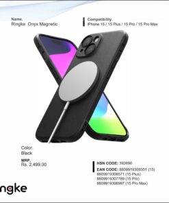 Ringke Onyx Magnetic Black For Iphone 15