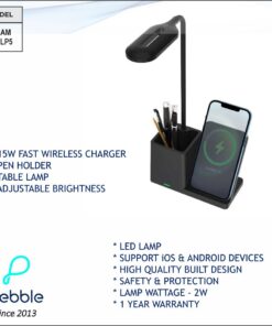 Pebble Bean Table Lamp With Wireless Charger