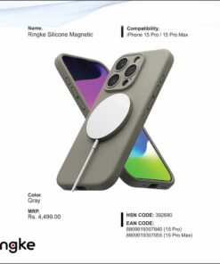 Ringke Silicone Magnetic Gray For Iphone 15