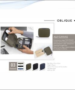 Oblique Ally Canvas Tech Pouch