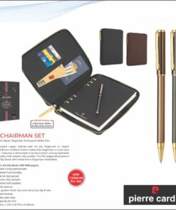 Pierre Cardin Chairman Set Of Zipper Organizer & Emperior Roller Pen