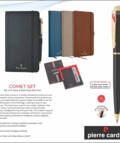 Pierre Cardin Comet Set Of & Diary & Red Rose Ball Pen
