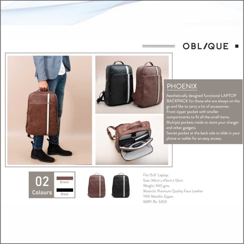 Oblique Phoenix Laptop Backpack – Newgenn India
