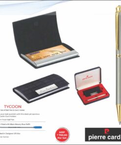 Pierre Cardin Tycoon Set Of Ball Pen & Card Holder